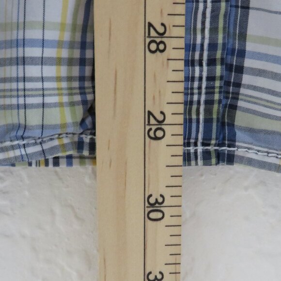 Hilfiger Denim* Men's Short Sleeve Snap Down Straight Hem Chest Pockets Shirt~XL - Picture 8 of 14